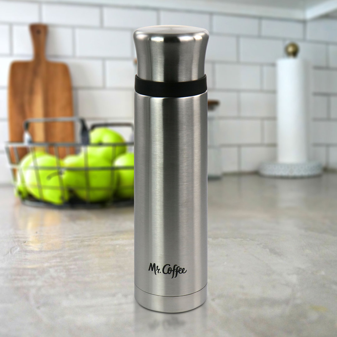 15.5 oz Double Wall Stainless Steel Water Bottle Mr. Coffee 