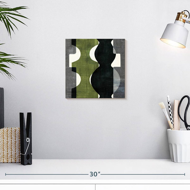 Déco géométrique avec vert, H 10 po x l 10 po