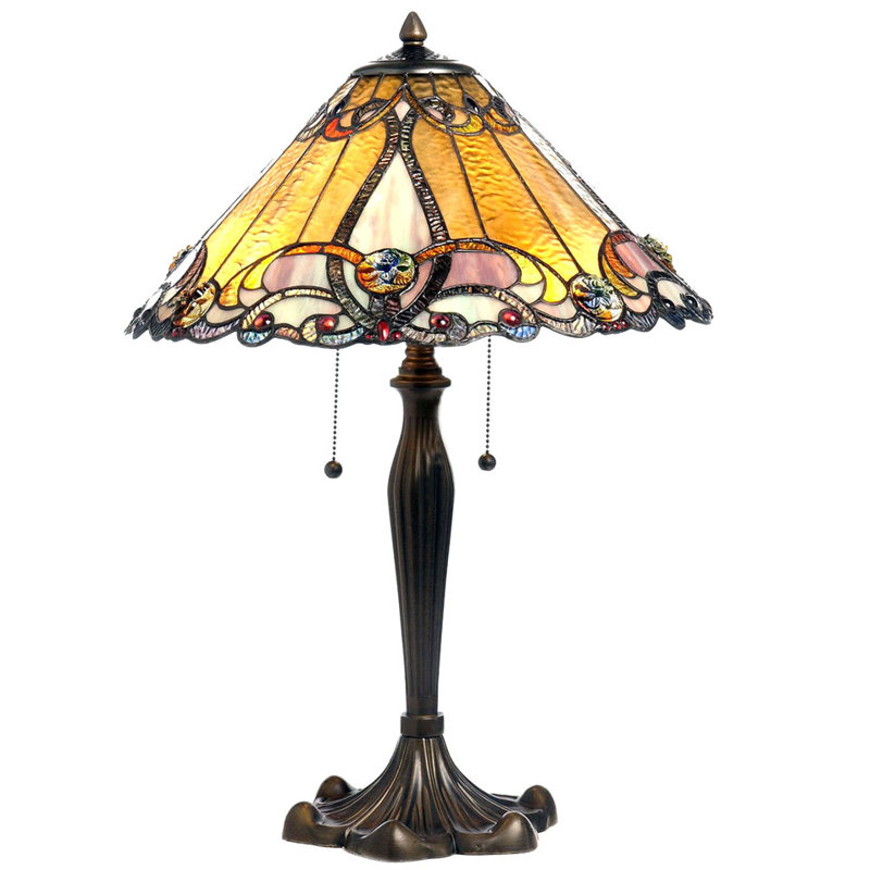 Lampe de table métallique 26 po Zaragosa, ambre
