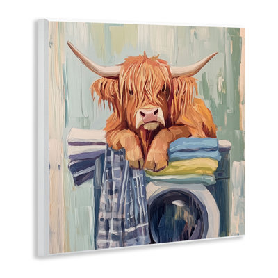 More Laundry Tired Cow Wall Plaque, design by Nina Blue