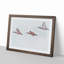 Three Pink Flamingos in Abstract - Picture Frame Graphic Art Print-55769251-55769250