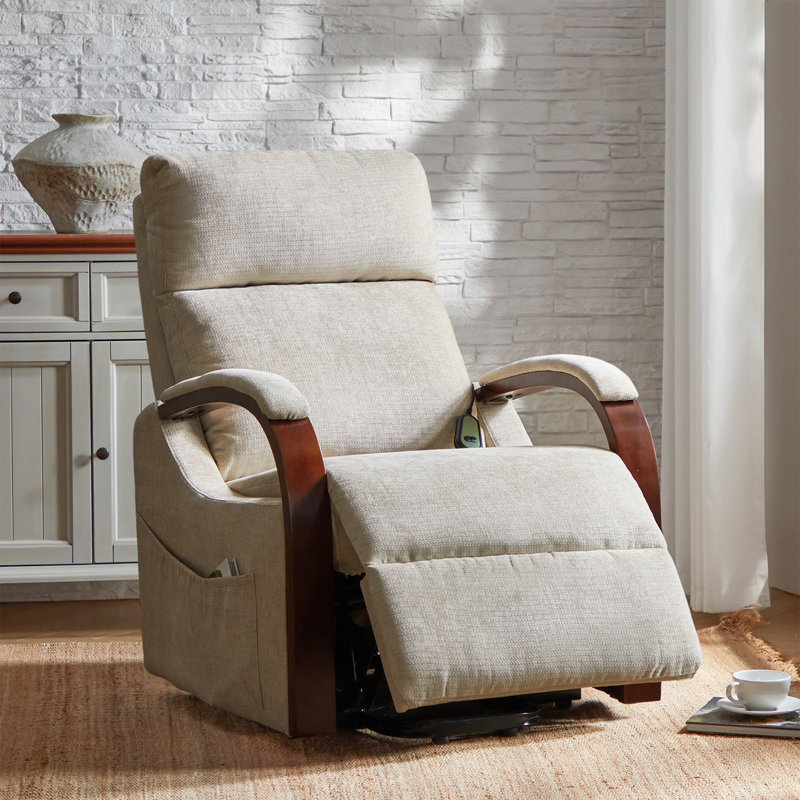Fauteuil inclinable électrique lève-personne Ennice, Polyester brun
