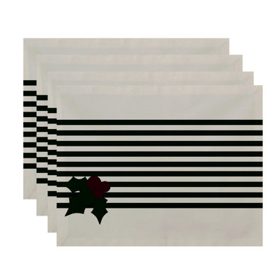 Polyester Striped Rectangle Placemat