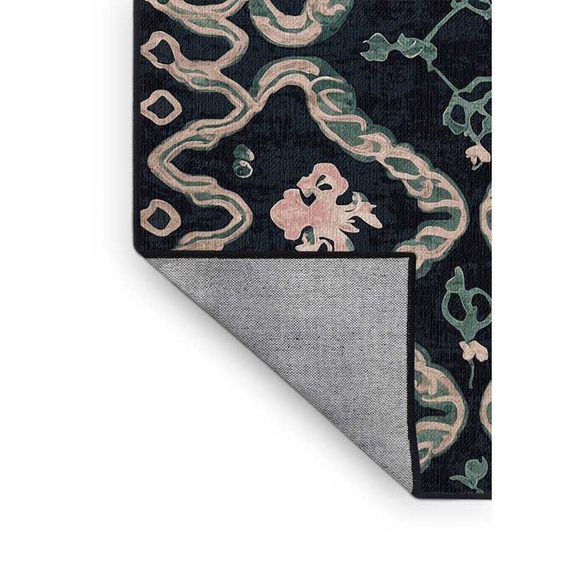 Machine Washable Gray Area Rug, Square 8'