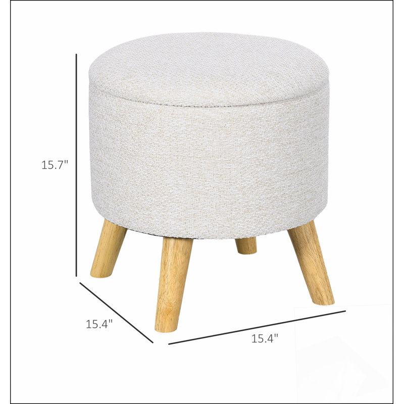 Repose-pieds avec rangement et repose-pieds rond