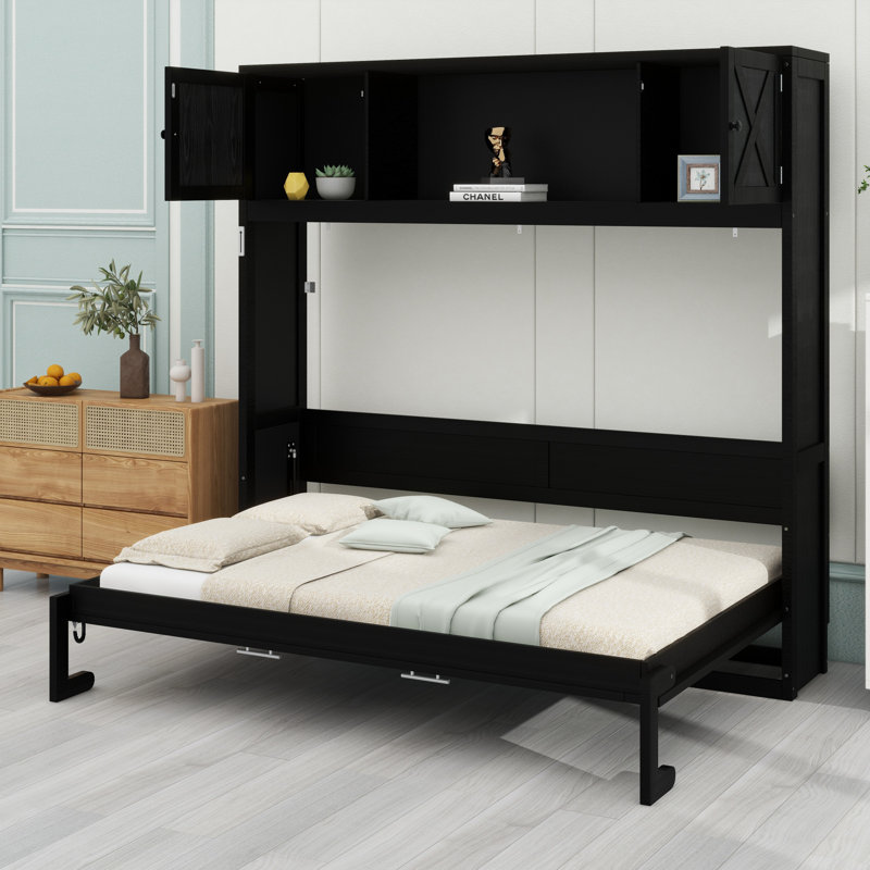 Lit escamotable avec armoires de rangement