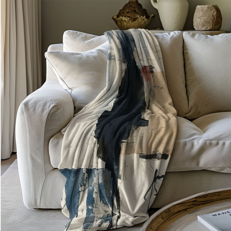 Indigo Splatter - 1 Piece Premium Blanket, Twin
