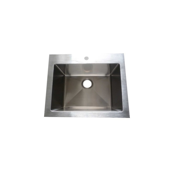 Évier de cuisine en acier inoxydable encastrable L 24 po x l 25 po