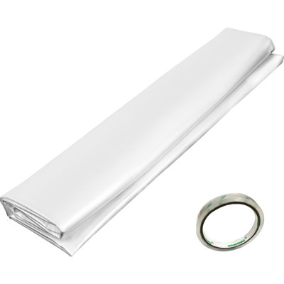 15 x 40 ft Clear Greenhouse Polyethylene Film, 6 Mil Thick UV Resistant Weather‑Proof Plastic Cover, Tear Resistant Warm Keeping Sheeting for Outdoor Plant Growing Protection