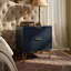 Table de chevet bleu nuit-1894855999