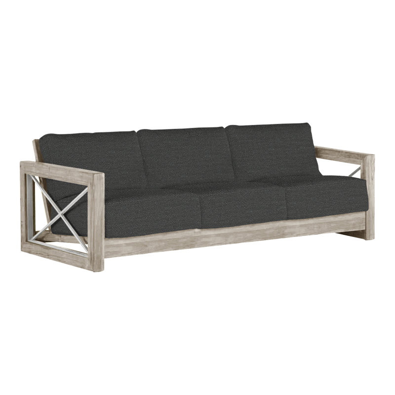 Canapé d'extérieur en teck Malta Malta, Bourre Welt + Dream, Perigold ‑ anthracite Ishi