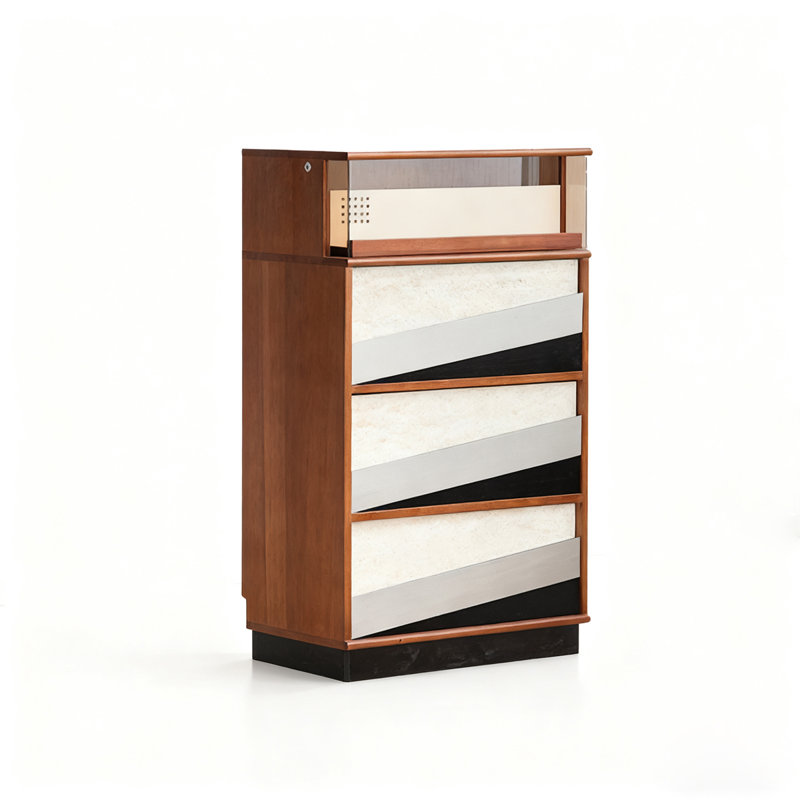 Armoire de rangement 4 tiroirs Boxwood avec lumière ambiante