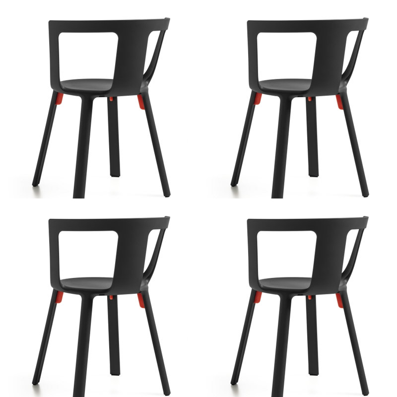 Chaise empilable Fla, Noir