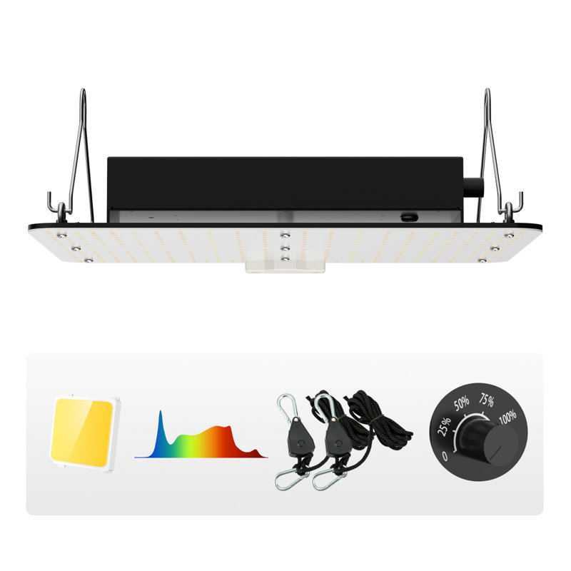 VEVOR 17.68-Inch Black Aluminum LED Grow Light Kit