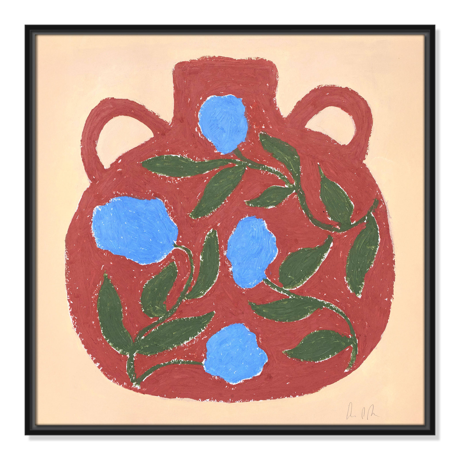 Vase No. 04 Print by Camilla Bergqvist, 25.5" H x 25.5" W, Black