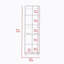 Garde-manger Baleare, cinq tablettes intérieures, quatre pieds - blanc