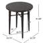 Table de bar ronde ronde, toutes saisons avec support en fer, H 41 po x l 32,5 po, table chic multicolore brune dans la teinte, cadre, P 34,21 po