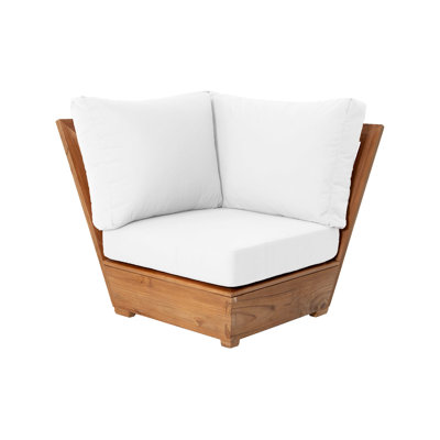 Arrihanna Outdoor Teak Corner Wedge Lounge Chair