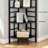 Corner Shelf, 6-Tier Tall Narrow Bookshelf, Industrial Corner Bookcase with Storage, for Home Office, Living Room, and Bedroom-137866608