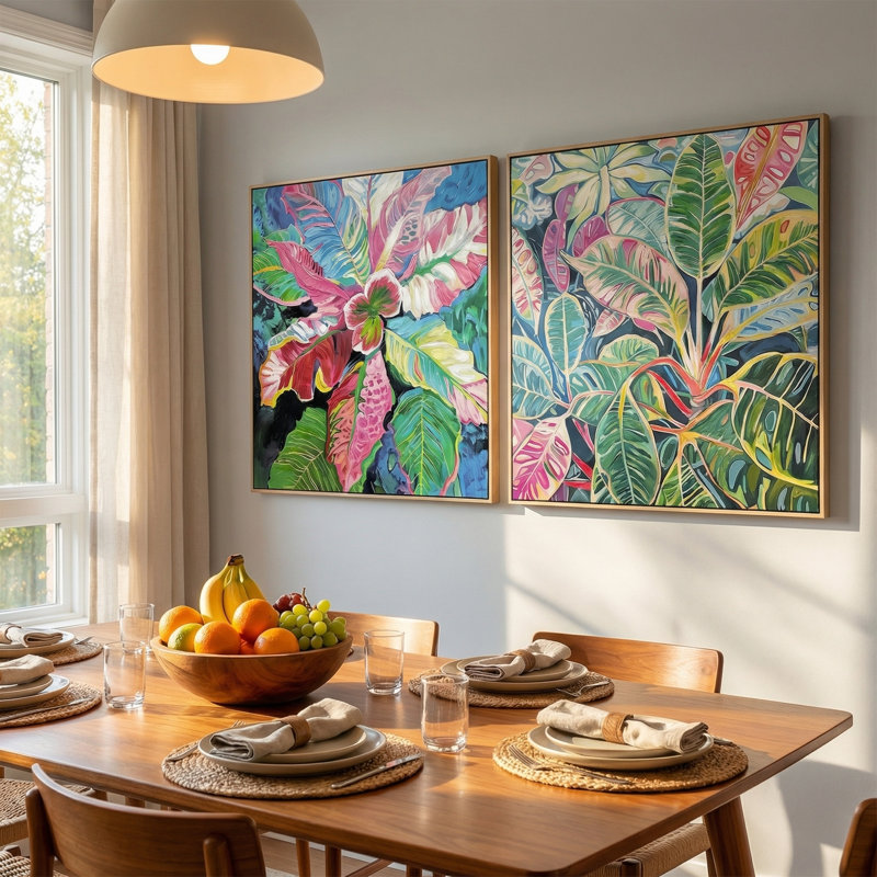 Ensemble de 2 pièces d'art mural sur toile
