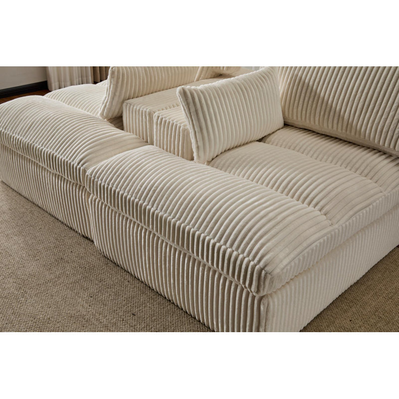 Lit surdimensionné rembourré avec siège moelleux, Blanc