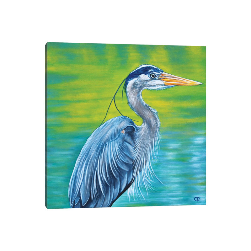 Great Blue Heron 1 Piece Wrapped Canvas Wall Art, 30.48 cm H x 30.48 cm W