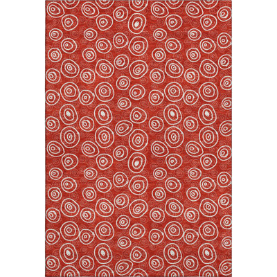 Premium Machine Washable Prisco Red Rug