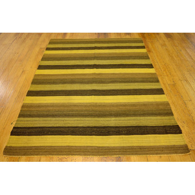 Warminster One-of-a-Kind 5'3" X 6'9" New Age Wool Area Rug in Gold