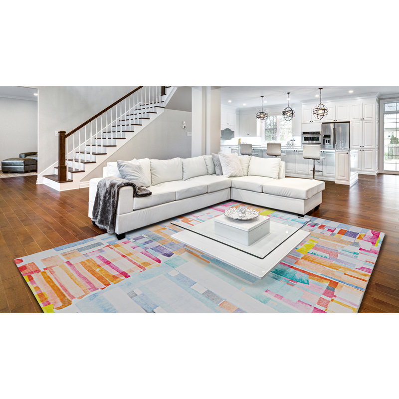 Antaniyah Faux Rabbit Fur Hand Tufted Rug, Rectangle 8' x 10'