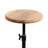 Modern Adjustable-Height Metal and Wood Pedestal Table-356346828