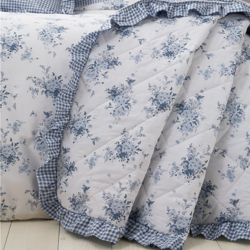 Lucie Floral Frill Fully Reversible Bedspread