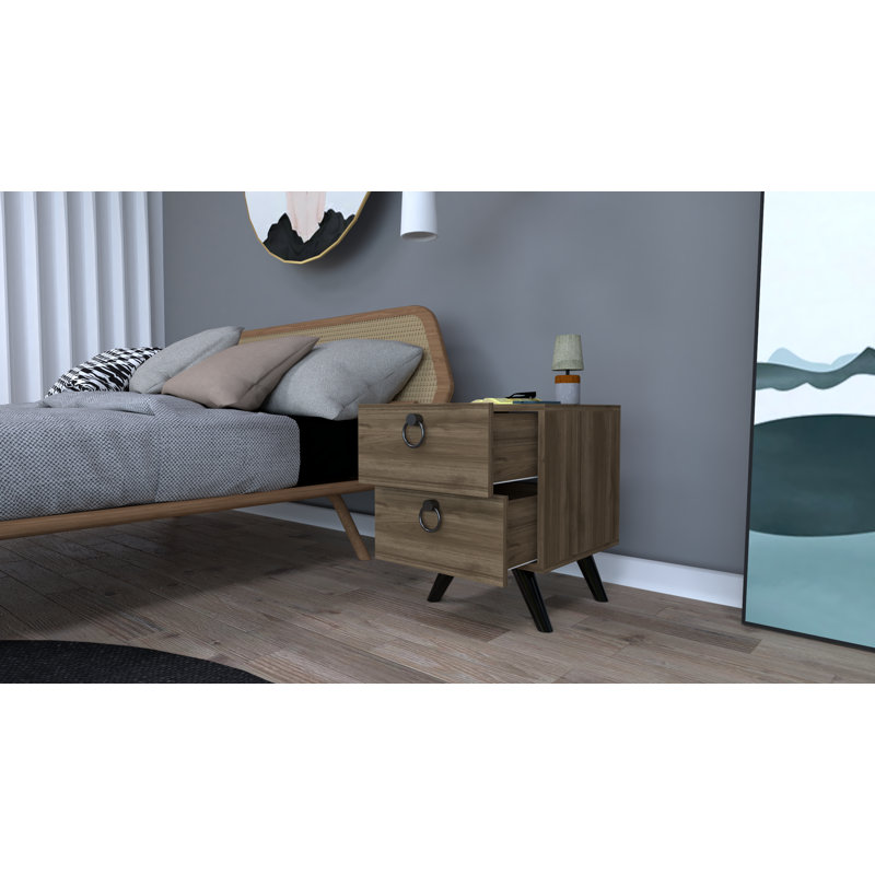Beagan 42 cm W Bedside Table