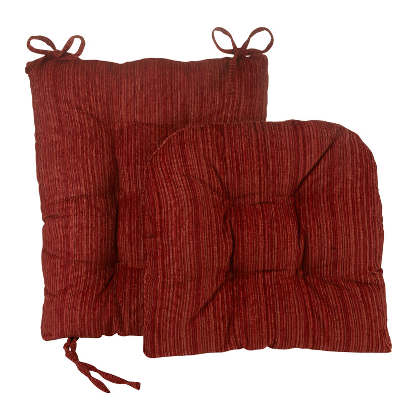 Ensemble de coussins de chaise berçante antidérapants, Rouge grenat