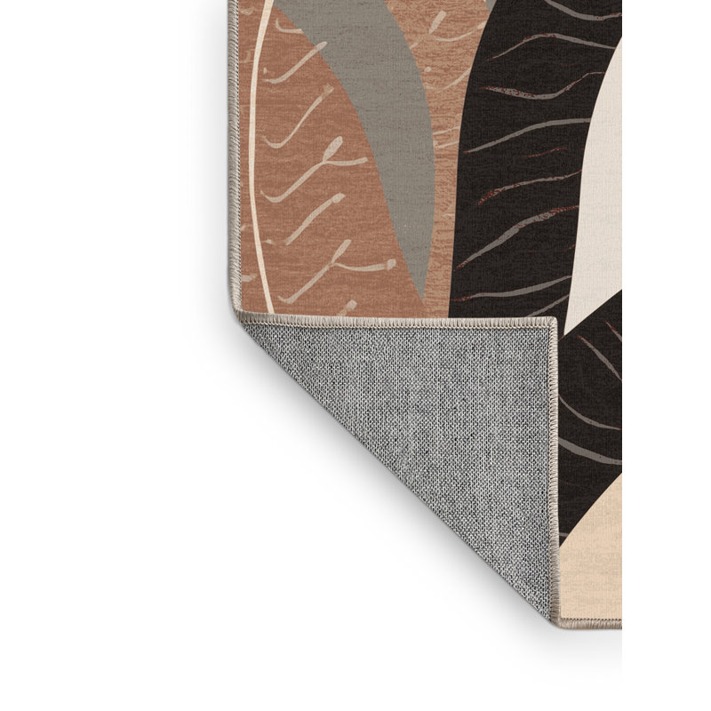 Tapis éclectique de Noël en cactus lavable à la machine Ortmund Christmas - beige, 8 x 10