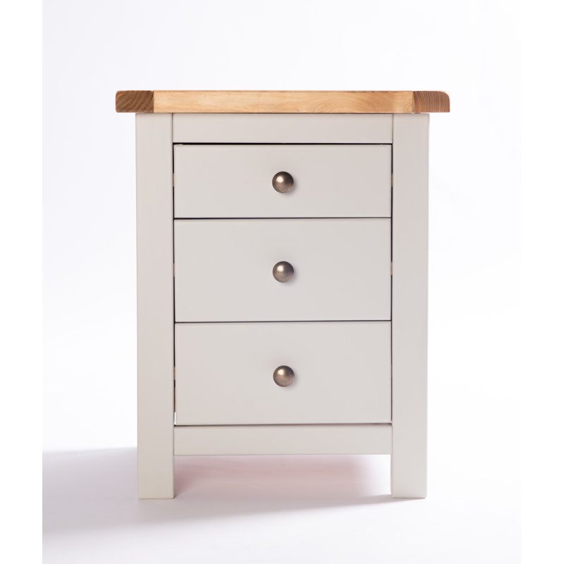 Persephone 45cm W Solid + Manufactured Wood Bedside Table