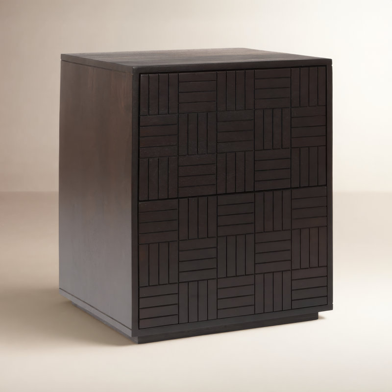 Denman 2 - Drawer Solid Wood Nightstand