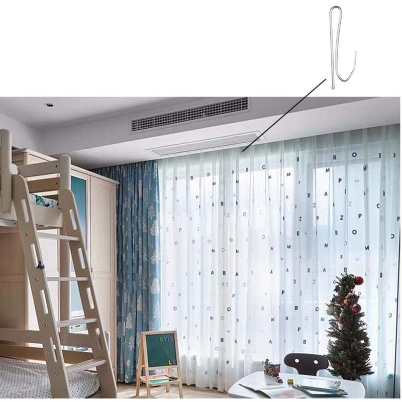 50Pcs Curtain Hooks Pin-On Drapery Hook