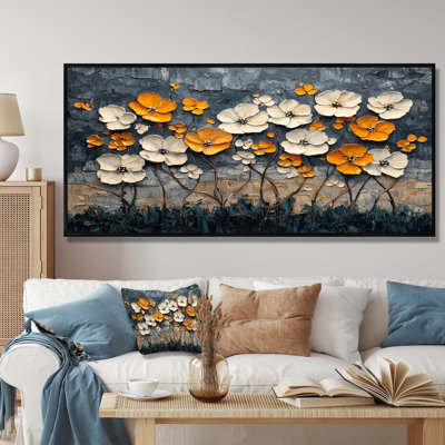 «Desert Blossom Of Pansies In Winter I», reproduction d'art sur toile encadrée