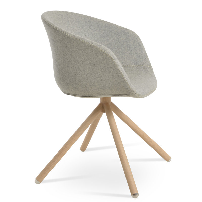 Fauteuil Tribeca, Laine argentée, Laine argentée