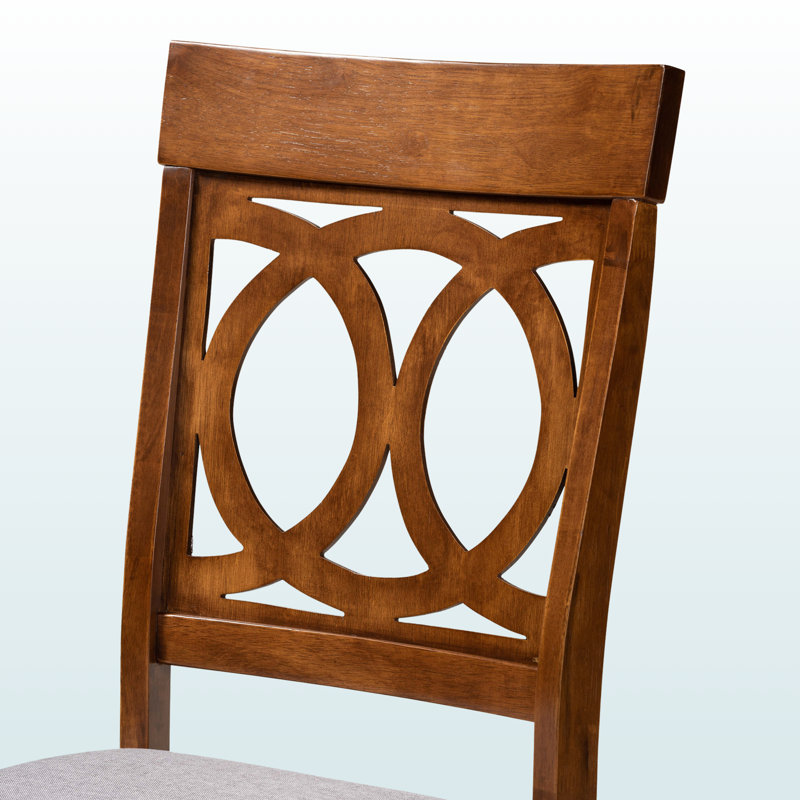 Waverly Dining Set, Walnut Brown/Gray, 29.73" H x 44.67" L x 44.67" W, 7