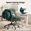 Chaise de bureau pivotante en chenille avec hauteur d'assise réglable et coussin amovible et réversible-348936024
