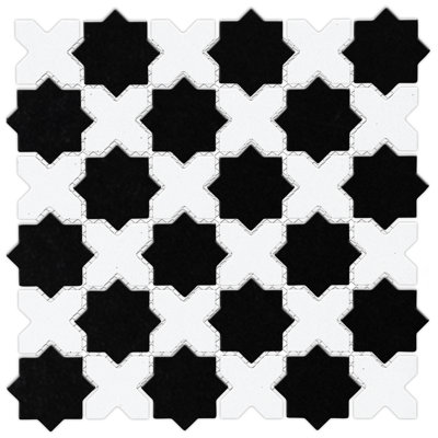 Carreau de mosaïque en porcelaine 11 "7/8" x 11-7 / 8 "Metro Star
