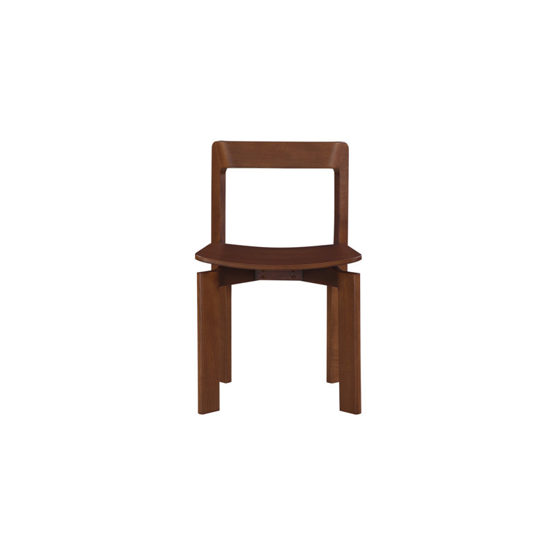 Leola Brown Ash Low Back Side Chair Set