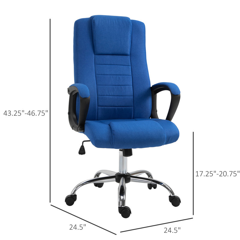 Linen Executive Chair, Blue