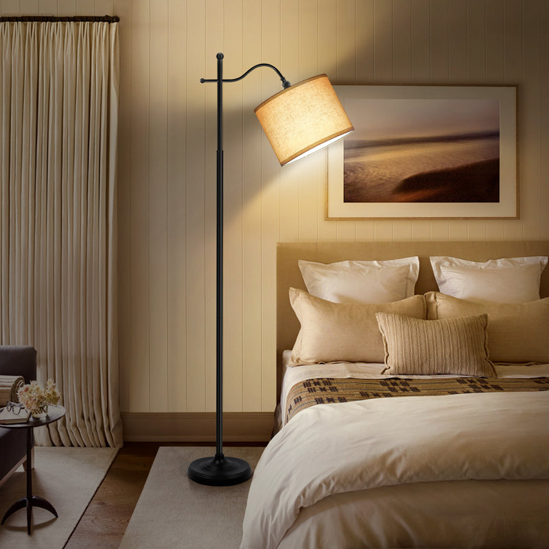 Mildreth 67'' Dimmable Arched/Arc Floor Lamp with Remote Control