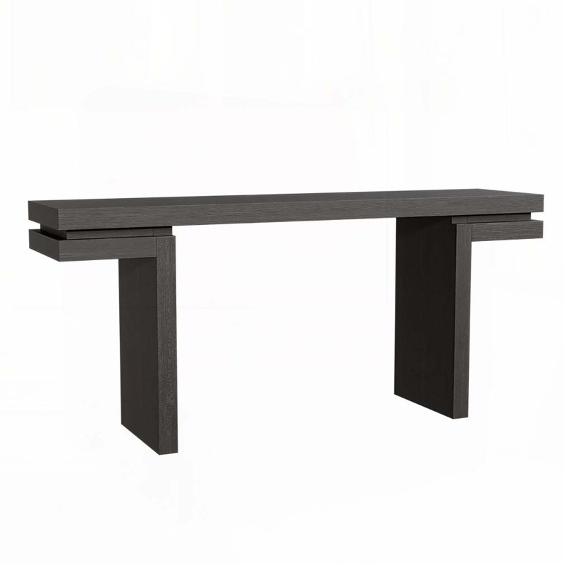 66"L Farmhouse Console Table, Black