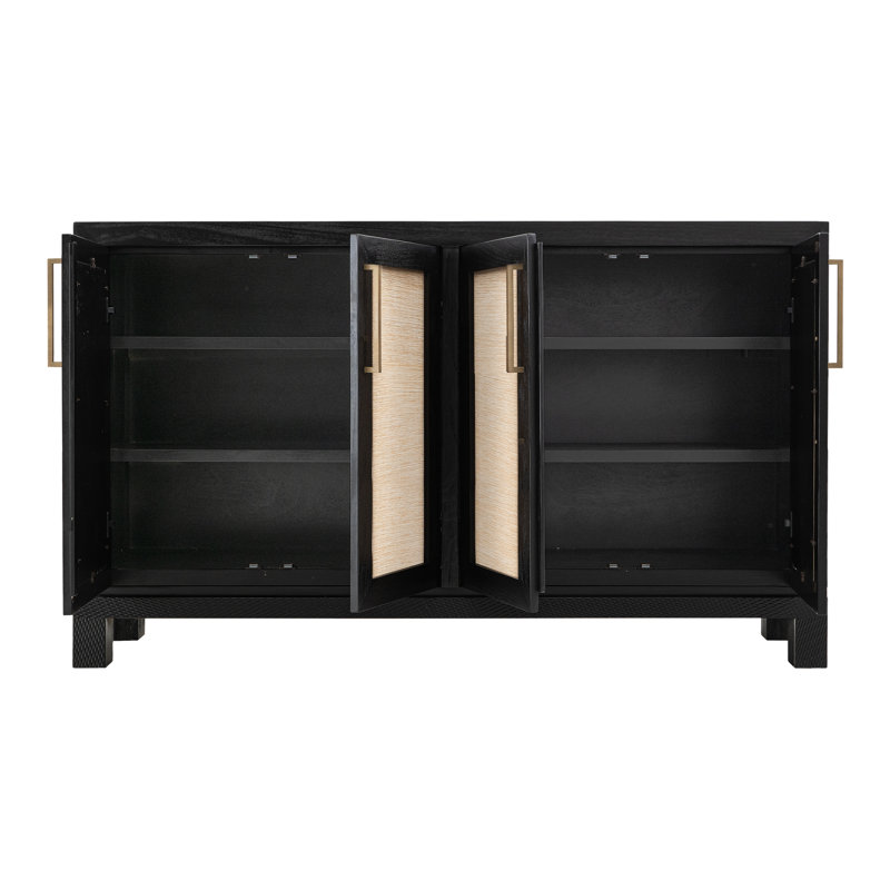 Console 4 portes Solara, Noir