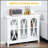 Elegant Sideboard With 3 Tempered Glass Doors, Arc Pattern, And Adjustable Shelves For Versatile Storage And Display