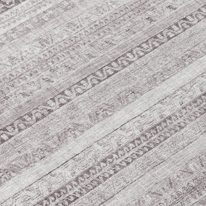 Machine Washable Indoor/Outdoor Chantille ACN2742 Striped Rug, Beige, 5' x 7'6"