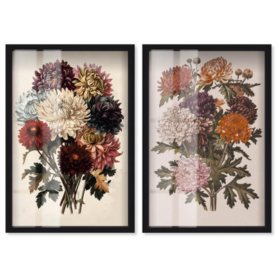 «Duo of Minimalist Abstracts Shadowbox Print Living Wall Art» par Art Remedy, cadre noir, 24 x 36
